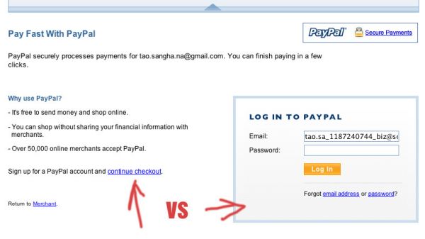 paypal login